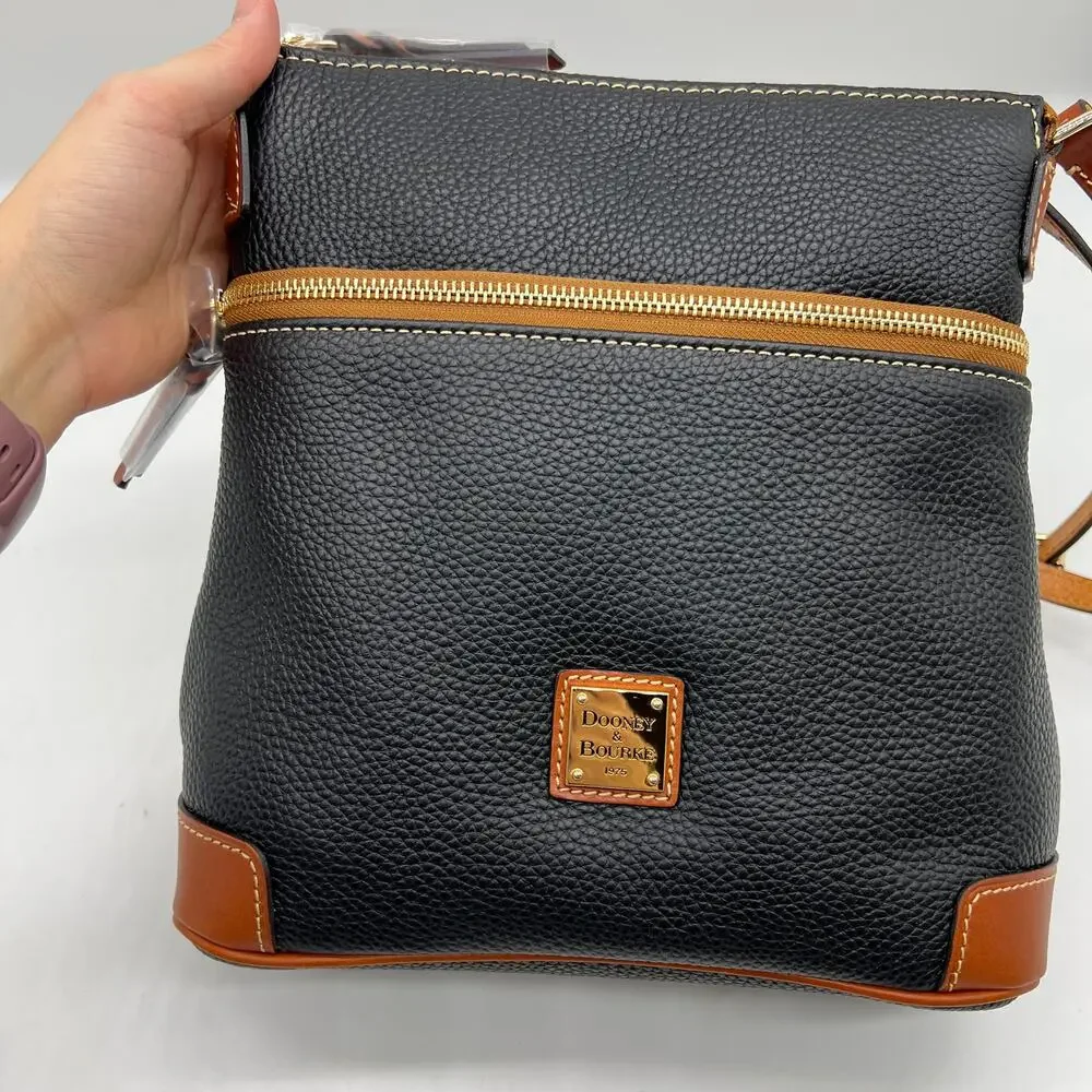 Dooney & Bourke Pebble Leather Crossbody Purse Black